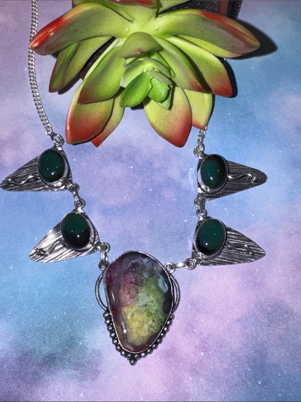 Rainbow 🌈 Solar Quartz Necklace